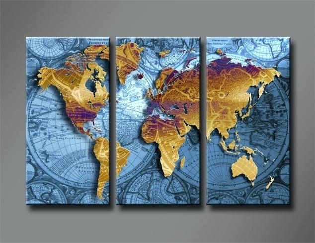 World Map Painting Canvas at PaintingValley.com | Explore collection of ...