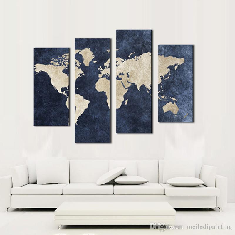 World Map Painting Canvas at PaintingValley.com | Explore collection of ...