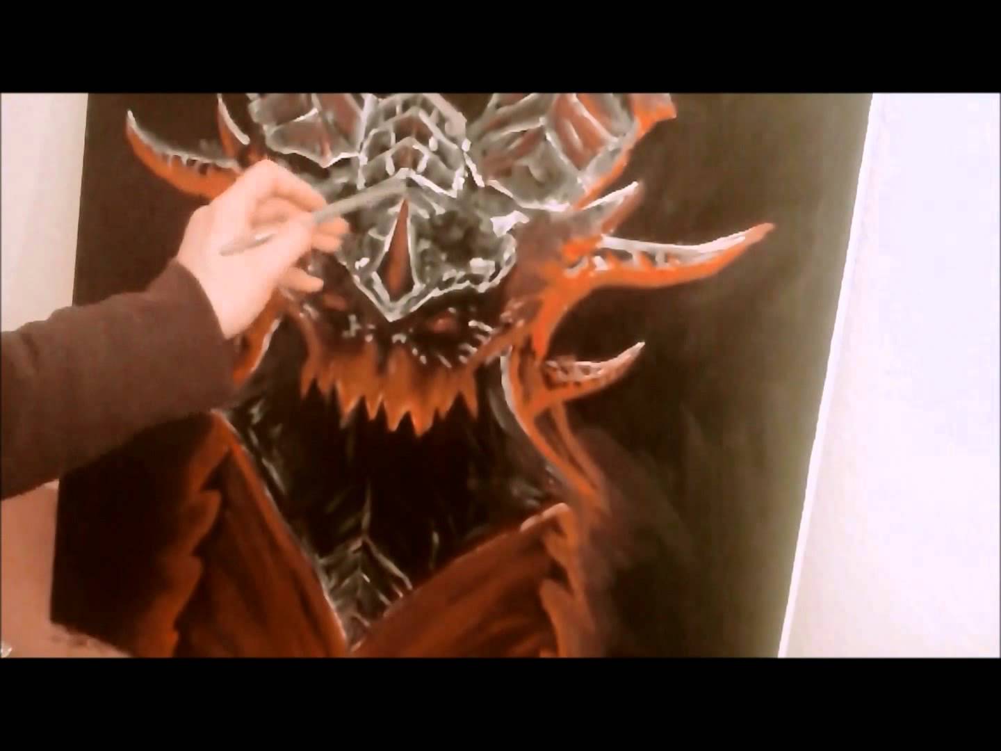 1440x1080 Speed Painting Deathwing Oil On Canvas World Of Warcraft - World Of Warcraft Painting