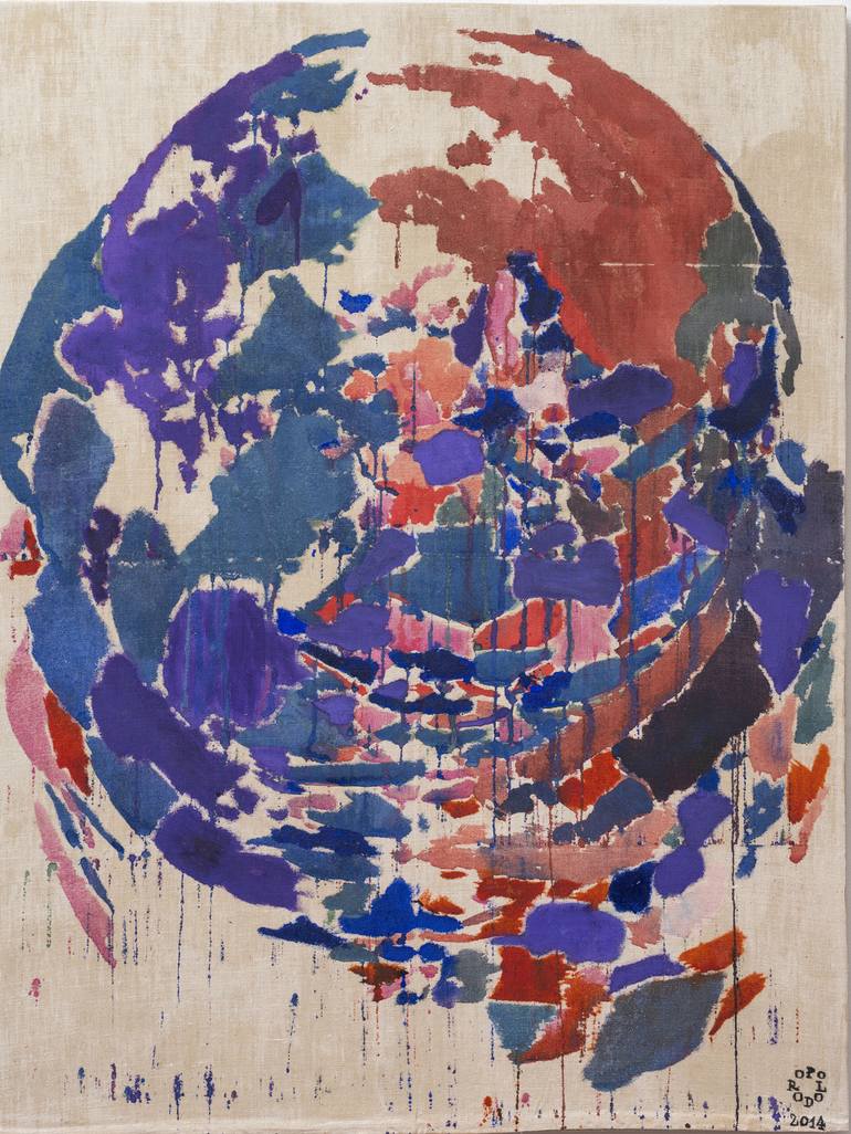 770x1026 Saatchi Art Worlds Ii Painting By Julie Polidoro - World Painting