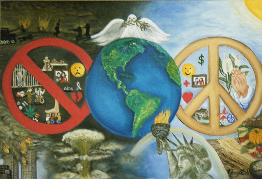 900x614 World Peace Painting By Nancy L Jolicoeur - World Painting