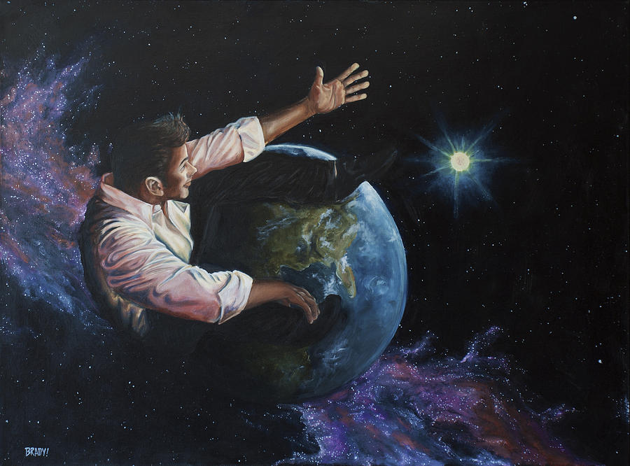 900x666 Love Not The World Painting By Brady Nelson - World Painting
