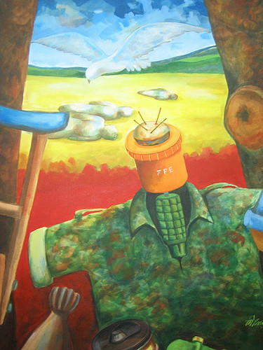 375x500 Taufiq's Untitled Painting For World Peace Day Exibition - World Peace Painting