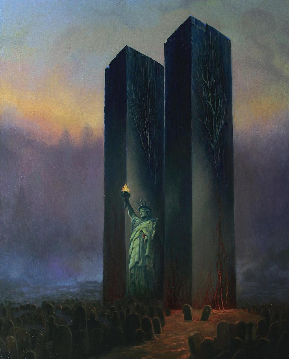 1000x1243 World Trade Center Iii - World Trade Center Painting