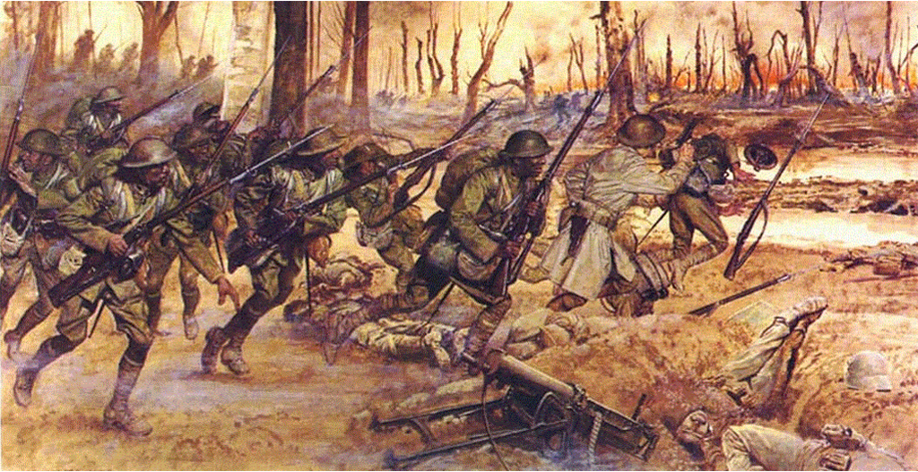 1024x527 Americans In World War One History Amp Stories The New York - World War 1 Painting
