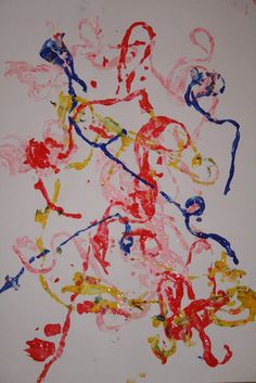 236x353 Spaghetti Worm Painting. Spring Activities, Kids - Worm Painting