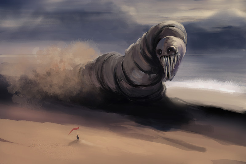 800x533 Speed Painting Vii Big Worm By Biotechbob - Worm Painting