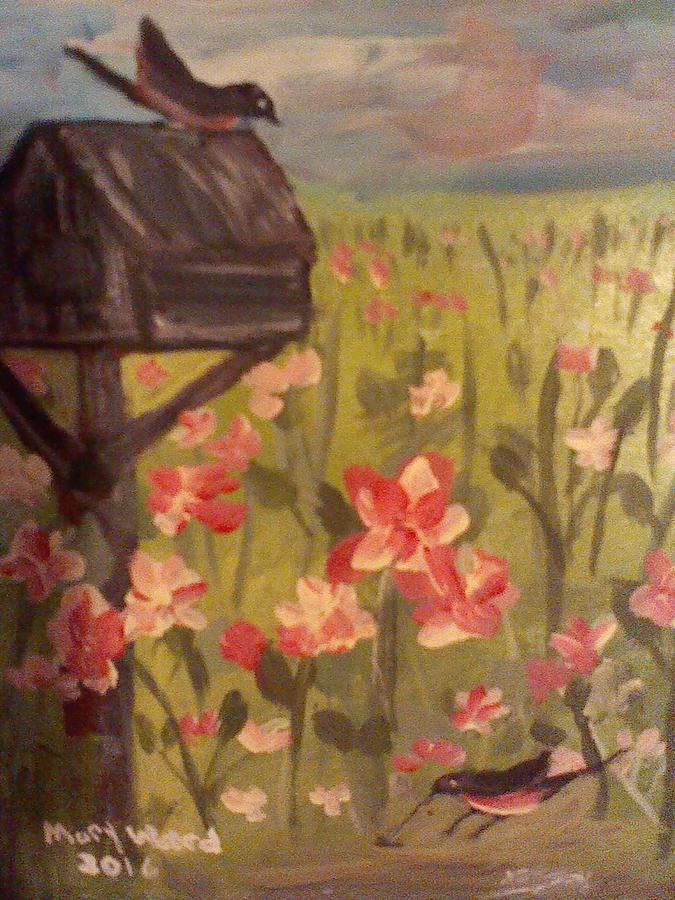 675x900 Early Bird Catches The Worm Painting By Mary Ward - Worm Painting