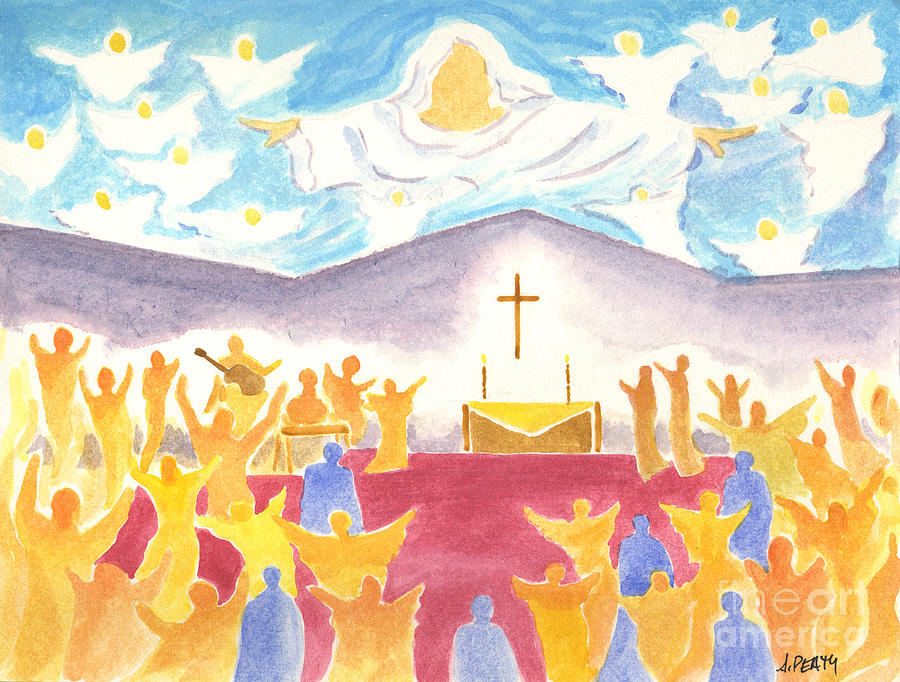 900x682 Worship God In Spirit And Truth Painting By Audrey Peaty - Worship Painting