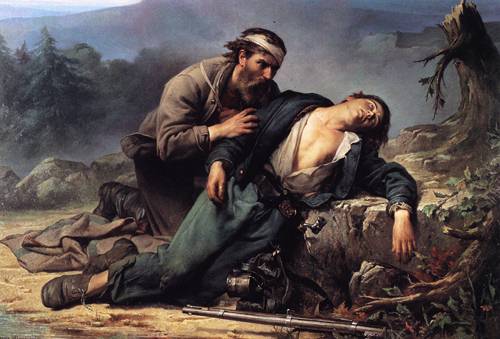 500x339 Recognition Painting Constant Mayer Oil Paintings - Wounded Soldier Painting