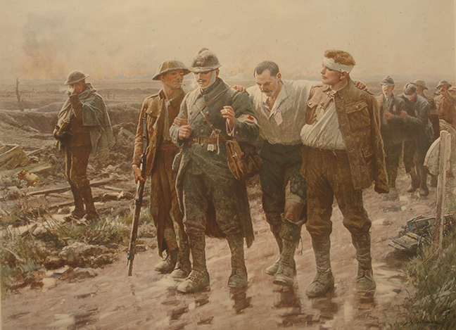 648x469 The Wounded Of World War One Anne S. K. Brown Military - Wounded Soldier Painting