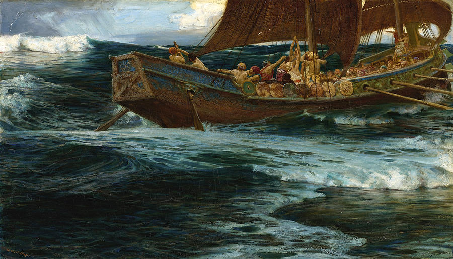900x515 The Wrath Of The Sea God Painting By Herbert James Draper - Wrath Of God Painting