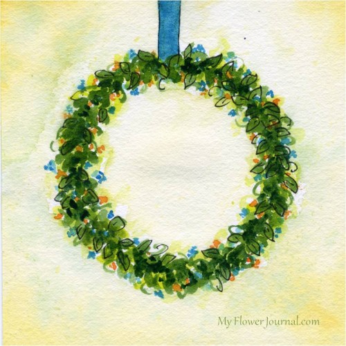500x501 How To Paint A Watercolor Flower Wreath - Wreath Painting