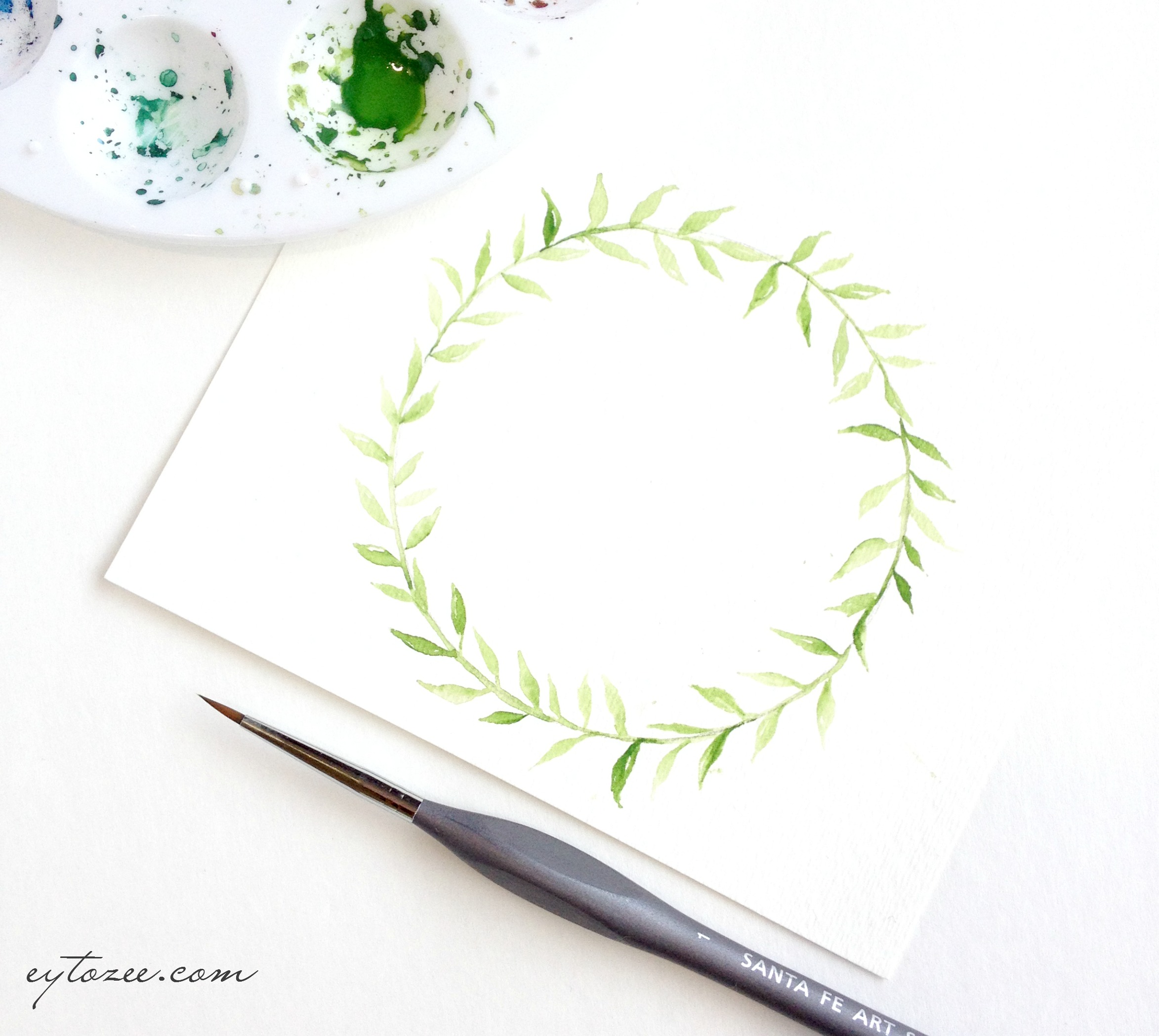 2346x2097 How To Paint A Single Layered Watercolor Wreath - Wreath Painting