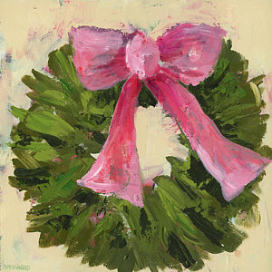 300x300 Wreath I Painting By Pamela J. Wingard - Wreath Painting