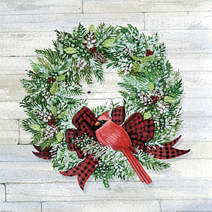 300x300 Christmas Wreath Paintings Fine Art America - Wreath Painting