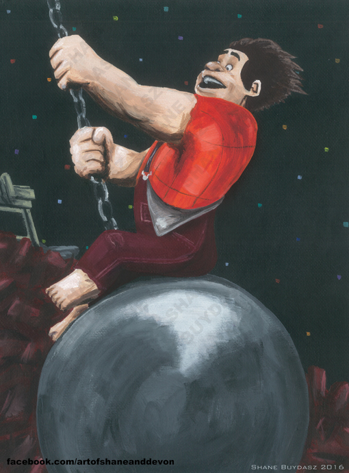 510x690 Clearance! Wreck It Ralph The Art Of Shane And Devon Online - Wreck It Ralph Painting
