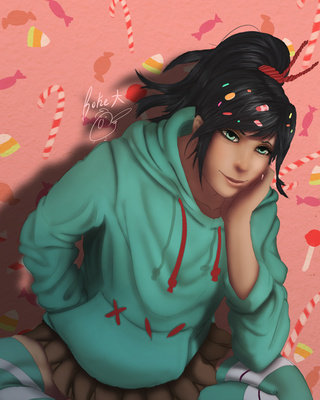 320x400 Wreck It Ralph Vanellope Fan Art - Wreck It Ralph Painting