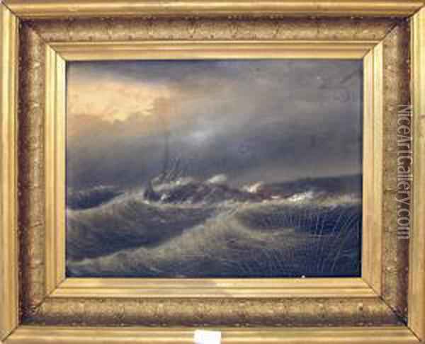 600x486 Wreck Ofthe Schooner Hesperus On Norman's Woe Oil Painting - Wreck Of The Hesperus Painting