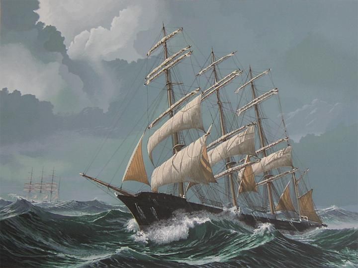 720x540 Wreck.jpg Goodnight Moon Sailing Ships - Wreck Of The Hesperus Painting