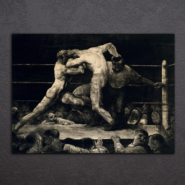 Wrestling Painting