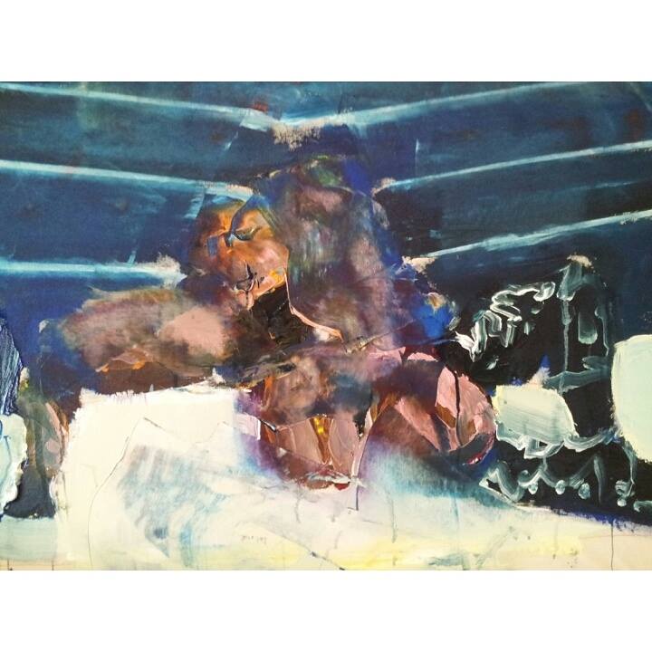 720x720 Pro Wrestling 1 - Wrestling Painting