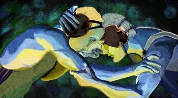350x193 Wrestling By Shakila Malavige - Wrestling Painting