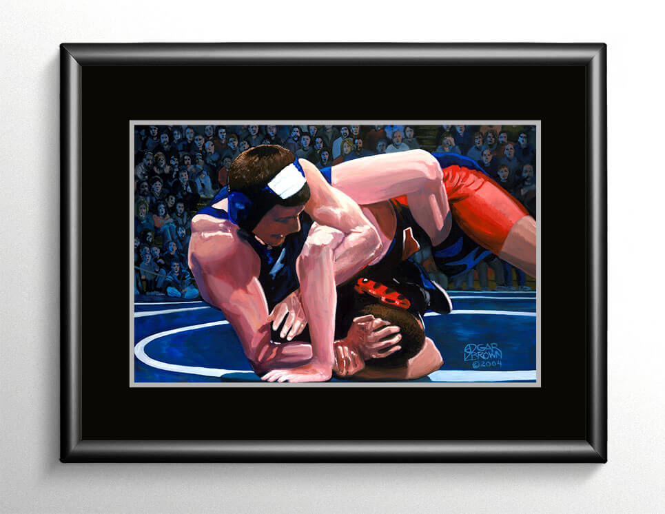 965x746 Determination Fine Art Wrestling Limited Edition Collectible - Wrestling Painting