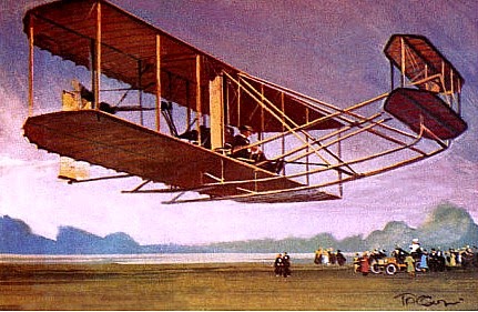431x281 Art Now And Then Painting Planes - Wright Brothers Painting