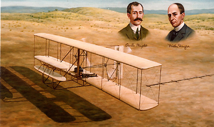 428x255 Wright Flyer Color - Wright Brothers Painting