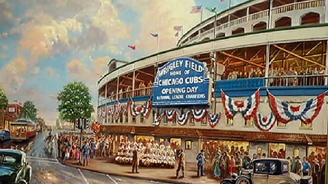 653x367 Wrigley Field Painting Unveiled - Wrigley Field Painting