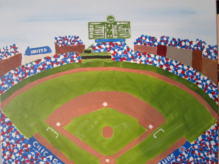 720x540 Arts N Spirits - Wrigley Field Painting