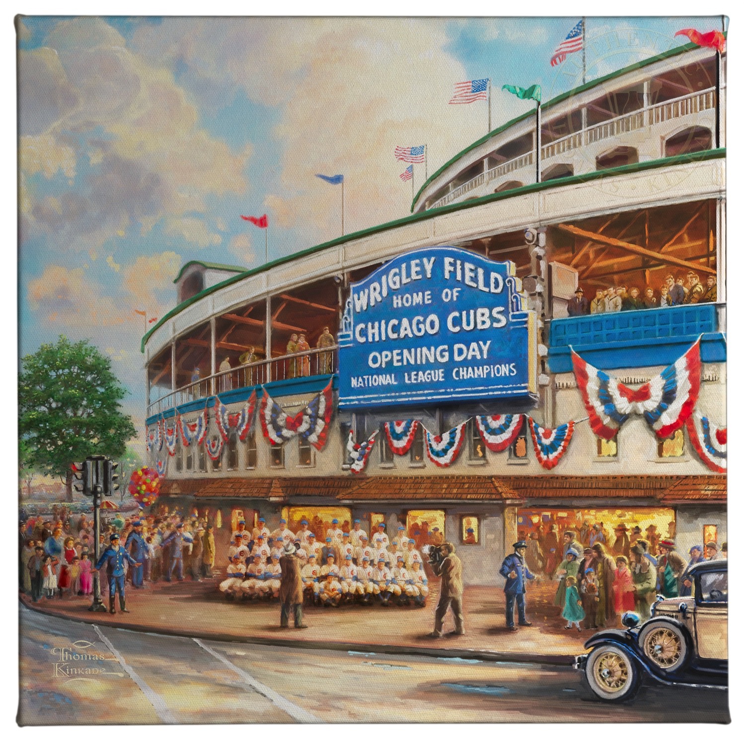 1500x1492 Wrigley Memories And Dreams X Gallery Wrapped - Wrigley Field Painting