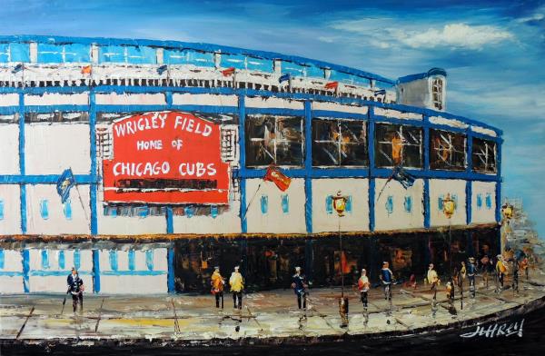 Wrigley Field Painting at PaintingValley.com | Explore collection of ...