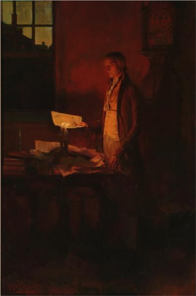 397x600 Thomas Jefferson Writing The Declaration Of Independence, 1898 - Writing The Declaration Of Independence Painting