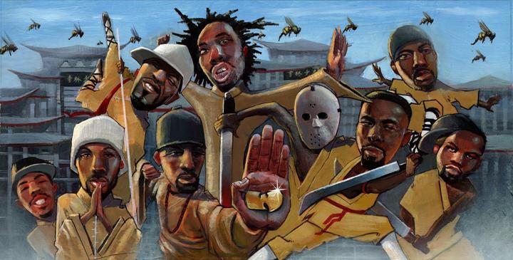 720x365 Wu Tang Justin Bua Legends Of Hip Hop Urban Art - Wu Tang Clan Painting