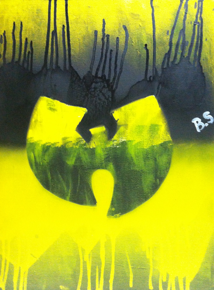 732x991 Wu Tang Logo Spray Paint By Sampson1721 - Wu Tang Painting