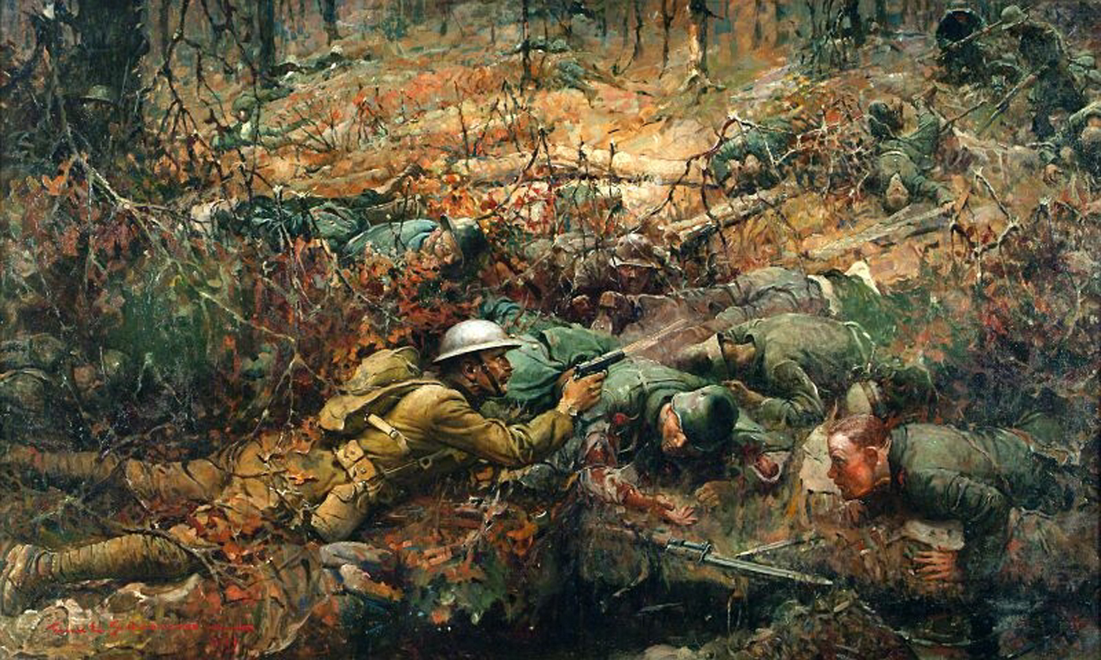 1600x960 Filealvin C York Painting.jpg - Ww1 Painting