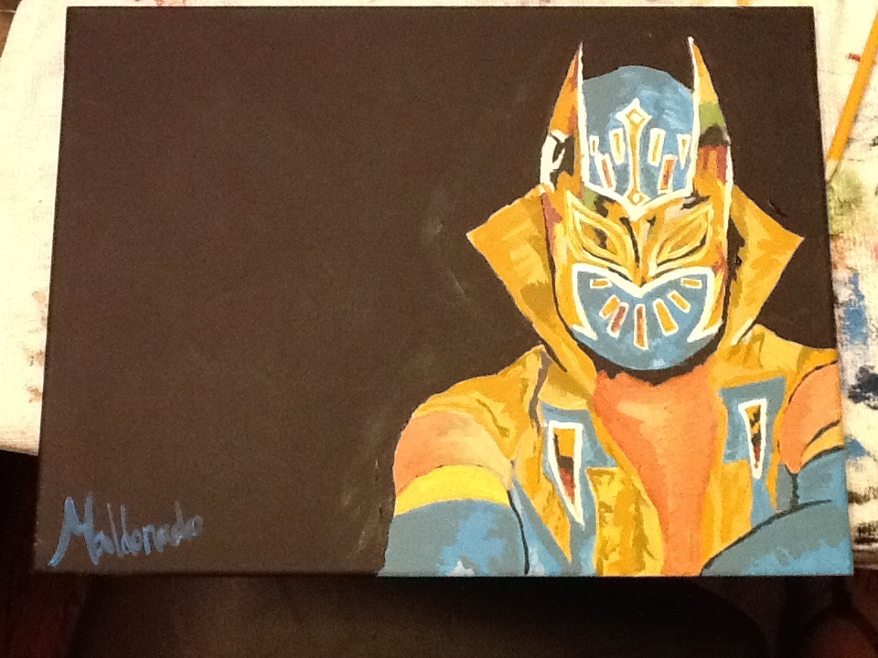 960x720 Wwe Sinkara Acrylic Painting By Maldonadogallery - Wwe Painting Games