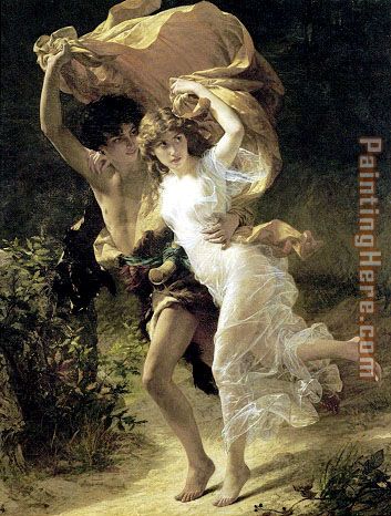 353x466 Pierre Auguste Cot The Storm Painting Anysize 50% Off - Www Painting