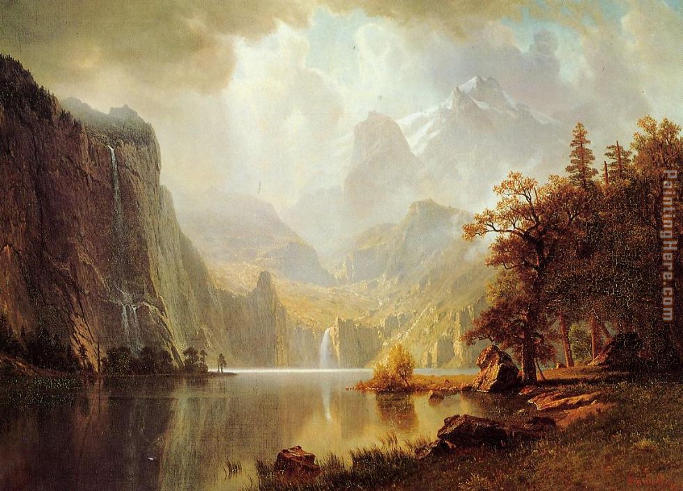 980x705 Albert Bierstadt In The Mountains Painting Anysize 50% Off - Www Painting