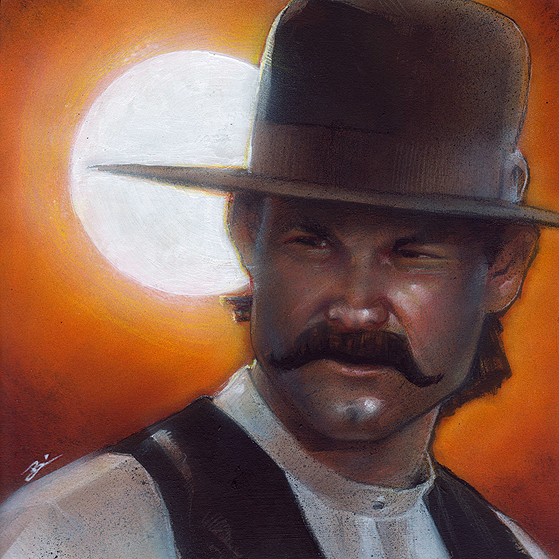 559x559 Wyatt Earp By Ethrendil - Wyatt Earp Painting