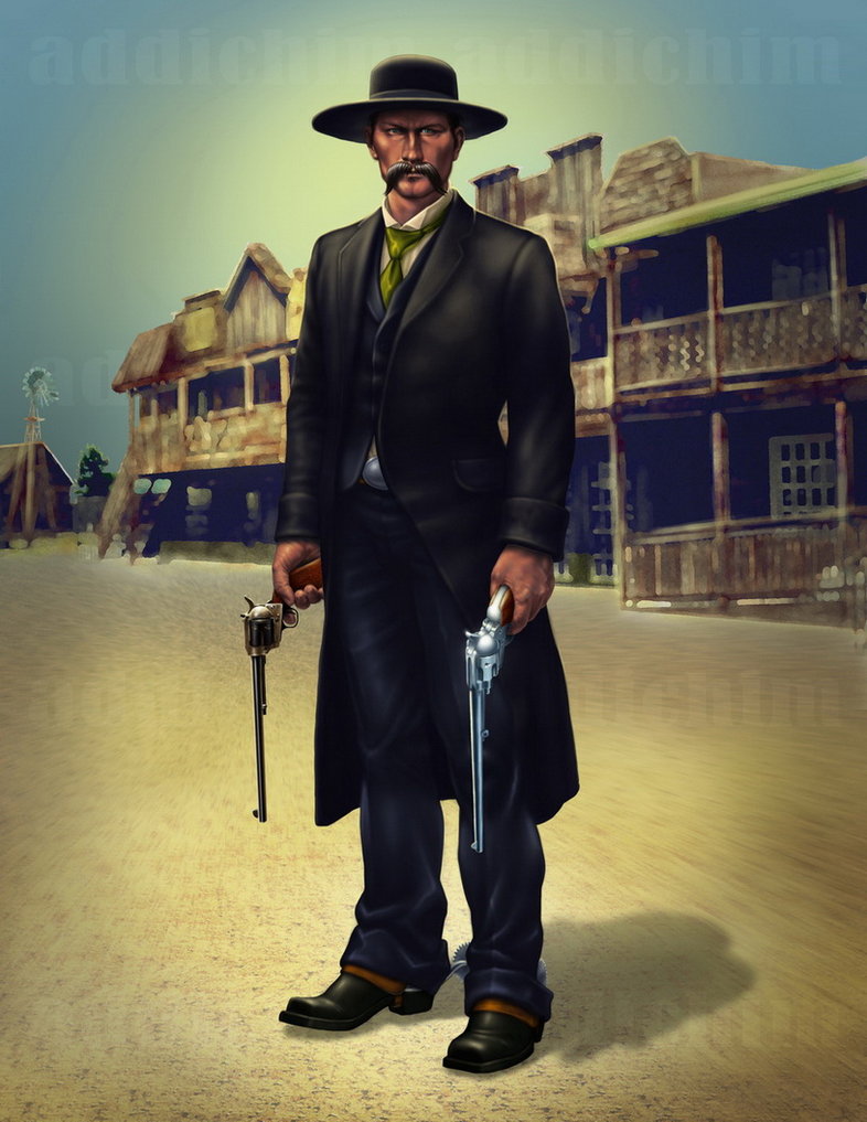 786x1017 Wyatt Earp By Addichim - Wyatt Earp Painting