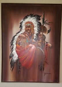 wyman painting indian chief paintingvalley medicine oil man