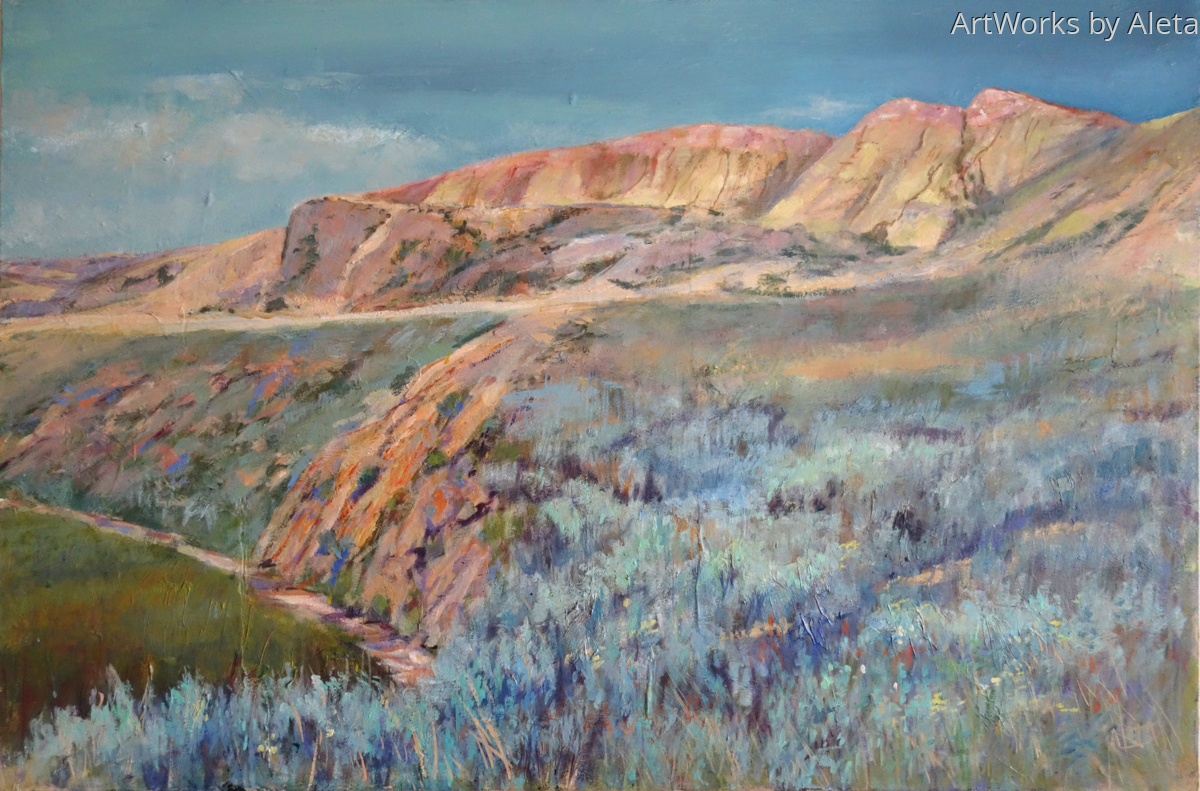 1200x791 Landscape Oil Paintings Wyoming Journey By Aleta Gudelski - Wyoming Painting