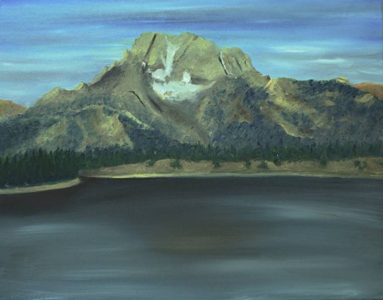 770x604 Saatchi Art Mt Moran, Wyoming Painting By David Richers - Wyoming Painting