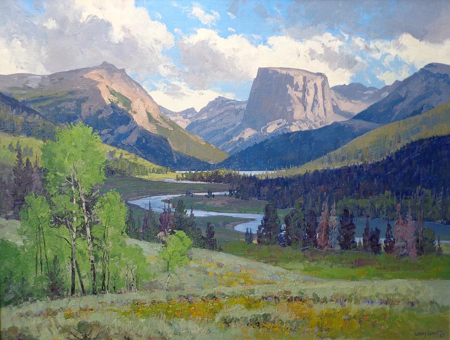 900x680 Square Top Mtn. Wind River Range Wyoming Painting By Lanny Grant - Wyoming Painting