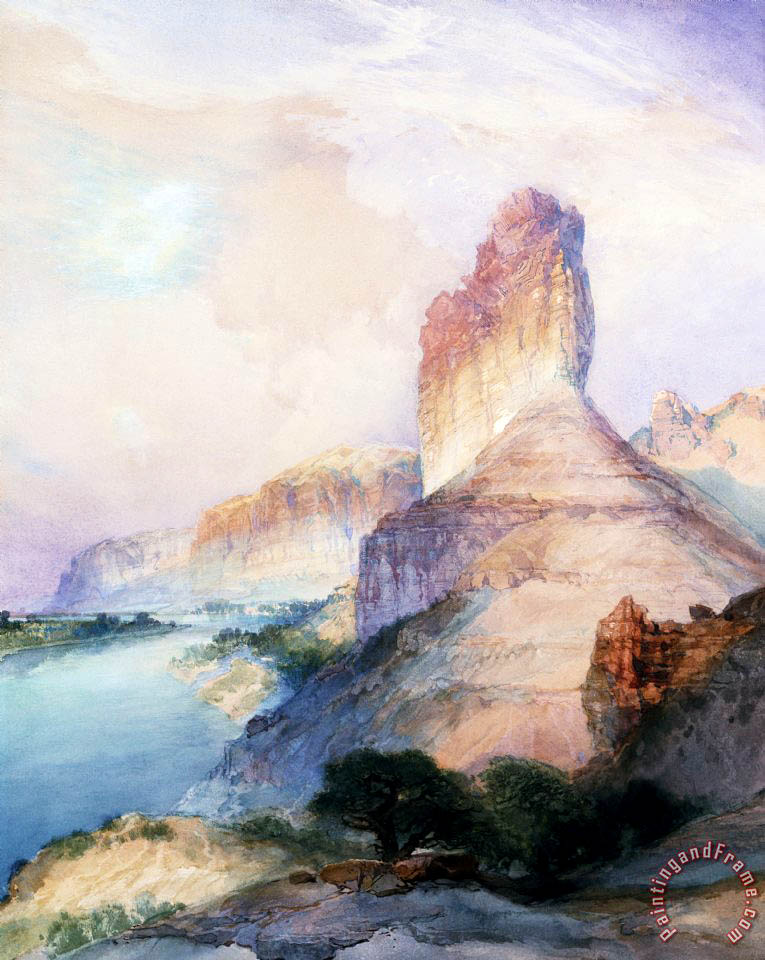 765x960 Thomas Moran Butte Green River Wyoming Painting - Wyoming Painting