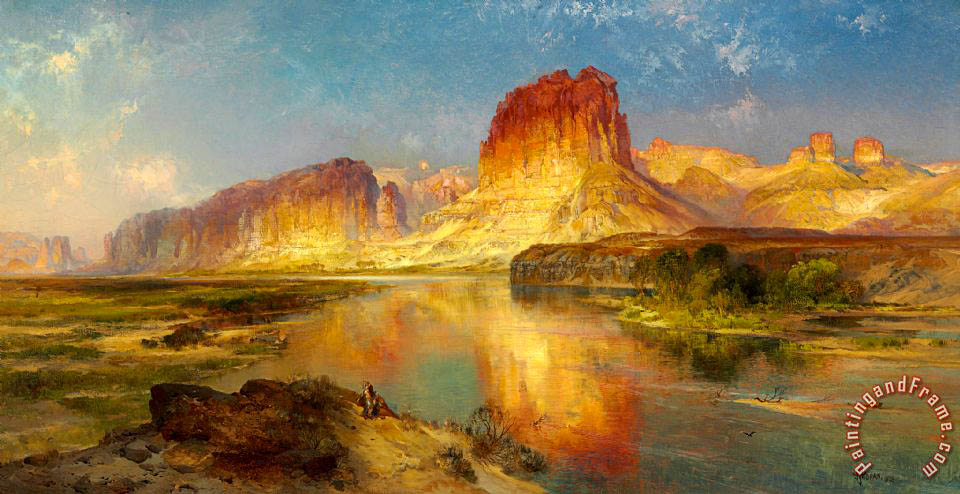 960x494 Thomas Moran Green River Of Wyoming Painting - Wyoming Painting