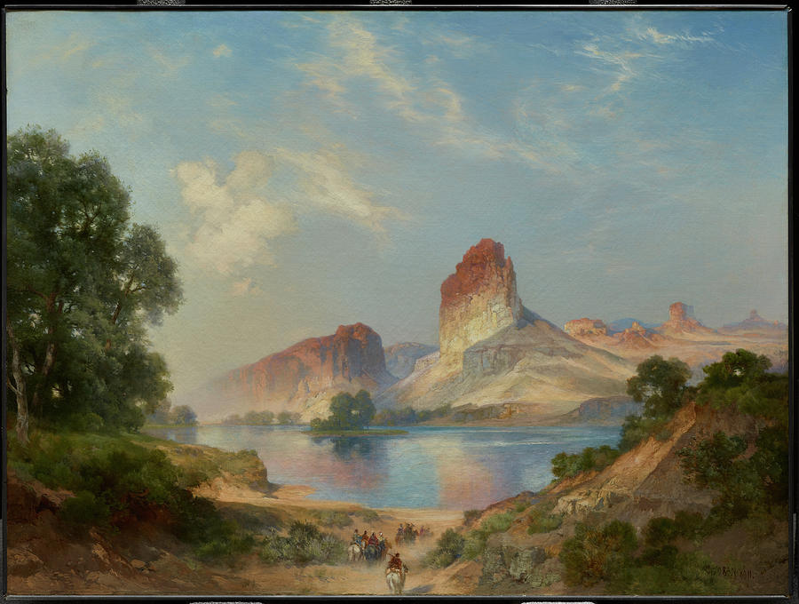 900x680 An Indian Paradise , Green River, Wyoming Painting By Thomas Moran - Wyoming Painting